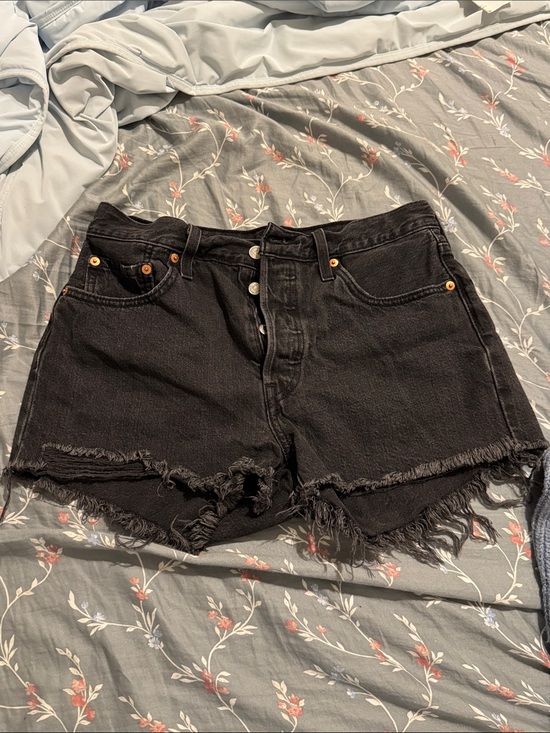 Levi's Pants - Levi's Black Distressed Cutoff Denim Shorts